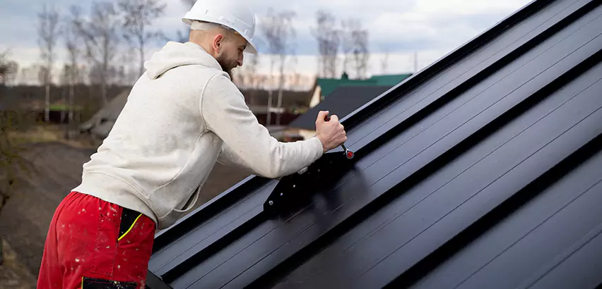 Tin Roof Ridge Cap Installation in Federal Way
